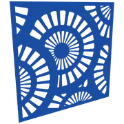 ProtectorAl 300-1200mm x 300-1200mm Light Blue/Gloss White Sunburst Unframed Composite Deco Panel