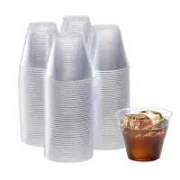 在飛比找蝦皮購物優惠-9盎司透明塑膠杯50套一次性熱杯塑膠酒杯雞尾酒杯派對塑膠杯大