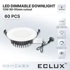 60PCS 13W Flat Panel LED Downlight 240V External Driver AS/NZS Certified IP44 CE