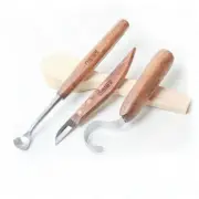 3pcs Set Dig Spoon Set Classic Carving Blades Semi-finished Woodworking Supplies