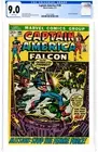 Captain America #146 WHITE Pg Falcon & Nick Fury Marvel Graded 1972 CGC 9.0