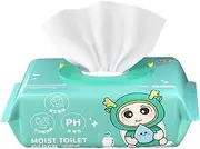 Flushable Adult Toilet Wipes, 80-wipe EDI Pure Water Butt Wipes For Kids Extra Large, Non-sticky Eco-friendly Mild Hygiene Care Cleaning Wipes