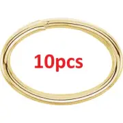(10) TEN 5x7.5mm OVAL 14k Solid Yellow Gold Split Jump Ring Connector Keychain