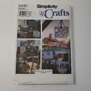 Simplicity 9440 Home Office Accessories Bulletin Board Craft Sewing Pattern
