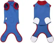 Dog Surgery Recovery Suit,Surgical Recovery Suit for Small Female Dgos Spay,Zipper Closure,Combed Cotton Breathable Onesie (S)