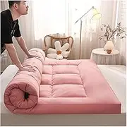 Japanese futon Mattress, Floor mat, Folding Mattress, Portable Camping mat, Easy to Store, Breathable(Rose,200 * 220)