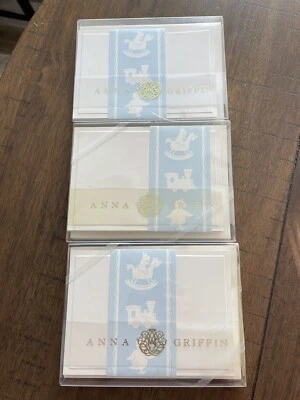 Anna Griffin Note Card Making Kit Makes 30 Cards 6.5”x5” Baby Boy Announcement
