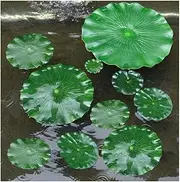 Artificial Lotus Leaves, Wanfoou 12 PCS Lily Pads for Ponds, Artificial Floating Foam Lotus Leaves, Foam Lily Leaves, Floating Fake Plants Artificial Greenery for Koi Fish Pool Patio Aquarium,4 Sizes