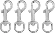 4PCS Stainless Steel Swivel Eye Bolt Flagpole Snap Hook, Flag Snap Clips