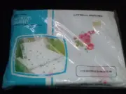 NOS Vtg Penneys Double Full Fitted Sheet Pink Flower Roses 50/50 Muslin