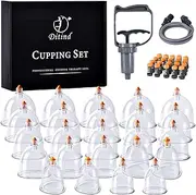 Ditind cupping therapy set, 24 Pcs cupping set, Professional Acupoint Cupping Therapy Sets Portable, Upgrade Cupping with Case Pump Suction Cups for Cellulite Muscle Pain Relief Physical Therapy