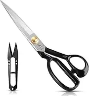 Sewing Scissors 10 Inch - Fabric Dressmaking Scissors Upholstery Office Shears for Tailors Dressmakers, Best for Cutting Fabric Leather Paper Raw Materials Heavy Duty High Carbon Steel(Right-Handed)