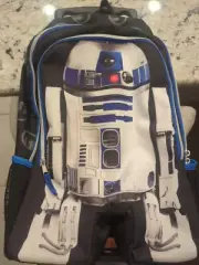 Star Wars R2D2 18"Upright Wheeled Rolling Luggage Kids Carryon Suitcase Backpack
