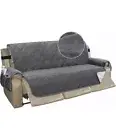 Turquoize Recliner Sofa Cover Velvet Recliner Sofa Slipcover Couch 54" Grey