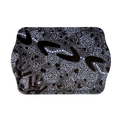 Australia Aboriginal Art Scatter Cake Snack Tray Ashdene Maintaining Culture