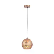 TUILE Pendant Lamp Light Interior ES Champagne Gold Embossed Tiled Wine Glass OD200mm