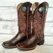WOMEN'S ARIAT ROUND UP RYDER IN SASSY BROWN WESTERN BOOTS 10017390 NIB*