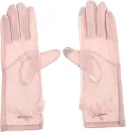 [Yardenfun] Lace Touch Screen Gloves for Women Full Fingers Outdoor Sports Cycling Climbing Hiking Sun Protection Soft Breathable Grey Random Style