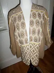 Chico's Diamond Artisan Pattern Jacket NWT$149 Chico's 2 M/L