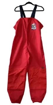 Gill Mens Bib Overalls Mens XS Fishing Breathable Waterproof Red Unlined NWT
