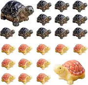 Exasinine 22 Pcs Resin Mini Turtles Miniature Turtle Statue Miniature Figurines Fairy Garden Accessories Cake Toppers Decoration Set for Succulent Planter Moss Landscape DIY Terrarium Home Décor