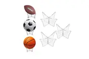 3Pcs Acrylic Ball Stand Hold Ball Display Stand for Basketball Clear Case Rack