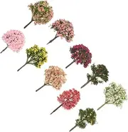 Toyvian 10pcs Faux Greenery Trees for DIY Projects Realistic Bonsai Landscaping Ornaments Compact Design for Model Building and Train Scenery Vibrant Outdoor Artificial Trees
