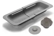 COLLAPSABLE SINK COLANDER AND STRAINER GRAY (O20094-1