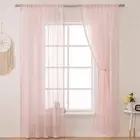 Sheer Curtains Tear Resistant Versatile Window Sheer Rustic Drapes Polyester