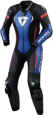 Revit Xena 4 Ladies One Piece Motorcycle Leather Suit, black-blue, Size 36 for Women Black Blue