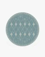 185' Round | Machine Washable Runner Rug | Kid & Pet Friendly | Indoor Rug | Lumia Pale Blue Tufted Rug | Ruggable