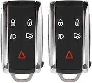 X AUTOHAUX 2pcs 315MHz Smart Proximity Keyless Entry Remote Key Fob for for Jaguar XK 2014-1015 for Jaguar XKR 2007-2014 for Jaguar XF 2009-2013 for Jaguar XK8 07-10 5 Buttons with door key