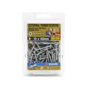 Zenith 8 - 10 x 40mm Galvanised Countersunk Rib Head Timber Screws - 100 Pack