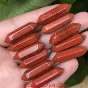 10pcs Natural red jasper mini double point obelisk quartz crystal wand healing