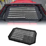 Front Top Sunshade Mesh UV Protection Cover Net For Jeep Wrangler JK JKU 2007-17
