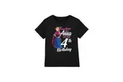 Frozen Childrens/Kids Fearless Like Anna 4th Birthday T-Shirt (Black) - UTTV4944