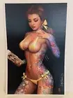 Nathan Szerdy SIGNED Belle Tattoo Art Print Pin-Up Disney Beauty & Beast