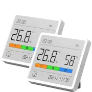 2Pcs Xiaomi DUKA Atuman TH1 Temperature Humidity Meter LCD Digital Thermometer Hygrometer Sensor Gauge Weather Station C