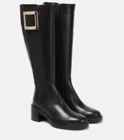 [Roger Vivier] Roger Vivier Viv' Ranger leather chelsea boots AU 3 black