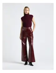 [Cue] Merino Roll Neck Tank in Red