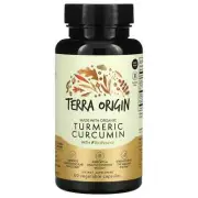2 X Terra Origin, Turmeric Curcumin With BioPerine, 60 Vegetable Capsules