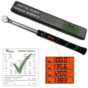 Digital Torque Wrench 3/8 Drive (10-100 ft-lb) - Electronic Torque Wrench w/P...