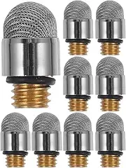 jojofuny 10pcs Stylus Pen Replacement Tips, Silver Fiber Mesh Capacitive Pen Tips for Touch Screens, Compatible with Smartphones, Tablets, Laptops