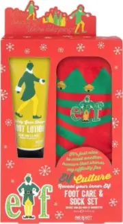 MAD BEAUTY Warner Bros Will Ferrell's Elf Movie Foot Care Lotion & Sock Set