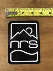 NRS Kayaking Black/White Sticker/Decal Boating Whitewater Paddle Approx 3”x4”