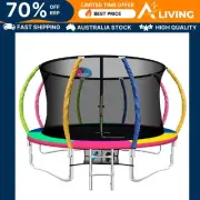 12FT Trampoline for Kids with Ladder Enclosure Safety Net Rebounder Fun Ou MC-AB