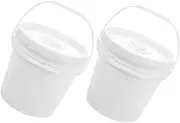 COOLHIYA 1set Wet Wipes Bucket Paper Towel Gym Equipment Cleaner Wipe Me down Wipe Dispenser Wipes Holder Wet Towel Dispenser Small Bucket with Lid Buckets with Lids Plastic White 2pcs
