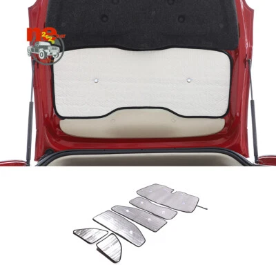 Full Window Glass Sunvisors Sunshade Heat Proof Kits Trim For Fiat 500 2011-2019