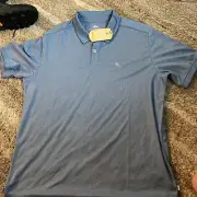 Tommy Bahama SZ Medium Mens SS Blue Hydrangea Polo Shirt NWT $99.50