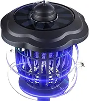 Solar Powered Zapper - 2 in 1 Fly Zapper Trap,Light Attraction, Catcher Lamp with Ground Pole, Nighttime Protection for Courtyard Camping Outdoor Yard Garden Backyard Patio